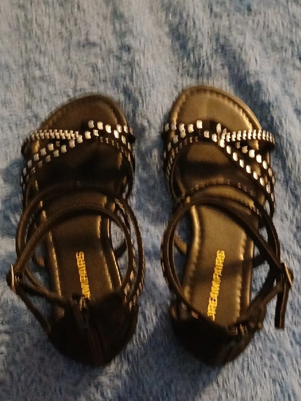Dream Pairs Black Studded Strappy Women's Sandals